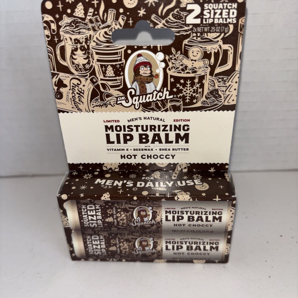 Dr. Squatch Hot Choccy Limited Edition Moisturizing Lip Balm 2 Pack